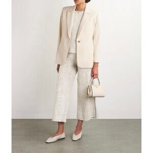 ME+EM Cream Wide Leg Pants & Jumpsuit